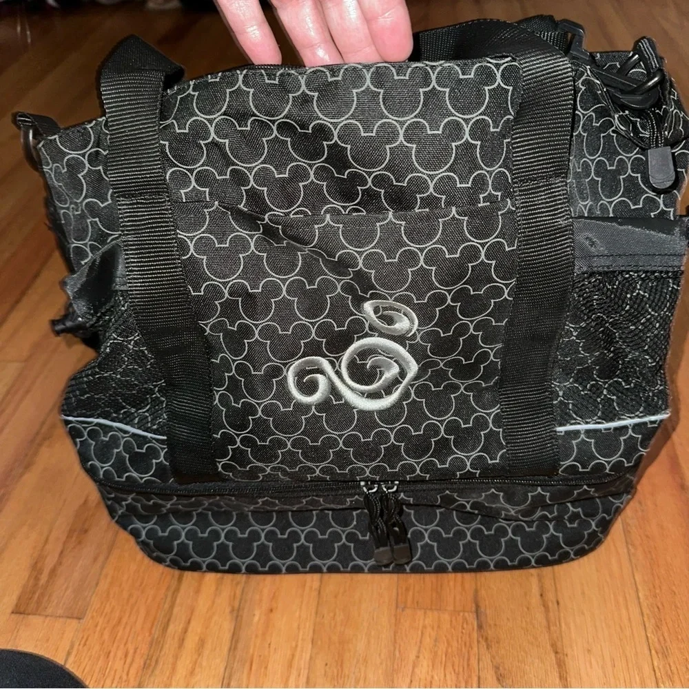 Disney Black Baby Bag with White Accents NWOT
